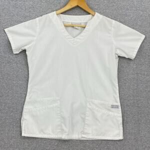 Butter Soft Scrub Top Womens L/XL Nursing Vet Medical Uniform Short Sleeve